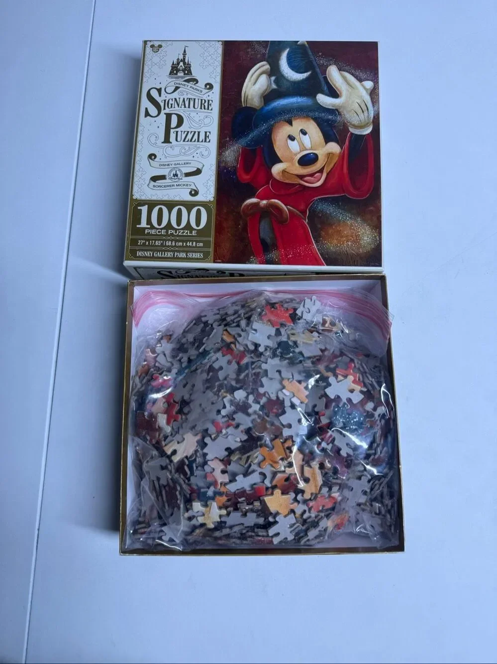 Rare Limited Edition Disney Parks Signature Puzzle Sorcerer Mickey 1000 Piece